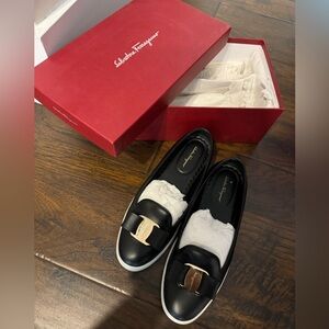 Salvatore Ferragamo black flats